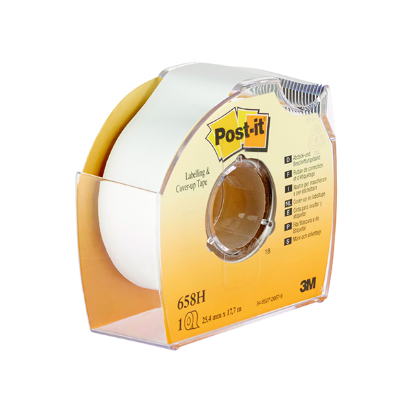 Post-it Cover Up and Labelling Tape 25.4mmx17.7m Low Tack 658H