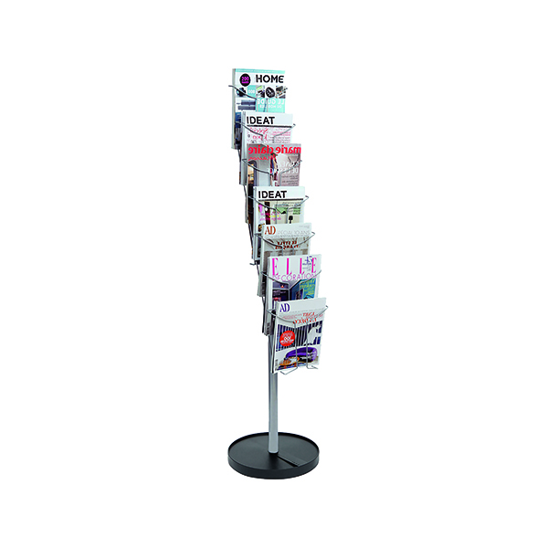 Alba Floor-Standing 7-Pocket Literature/Magazine Display DDFIL7S