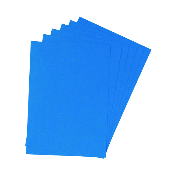 Q-Connect A4 Blue Leathergrain Comb Binder Cover (Pack of 100) KF00500