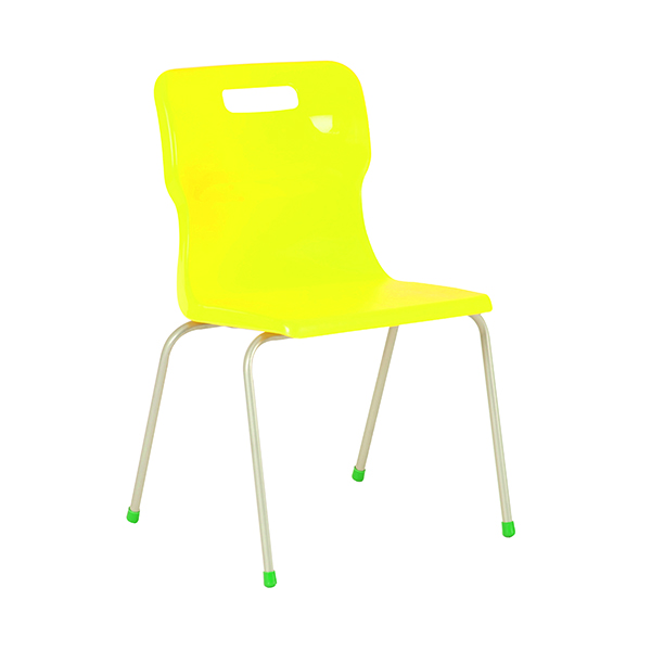 Titan 4 Leg Classroom Chair 438x398x670mm Yellow KF72183