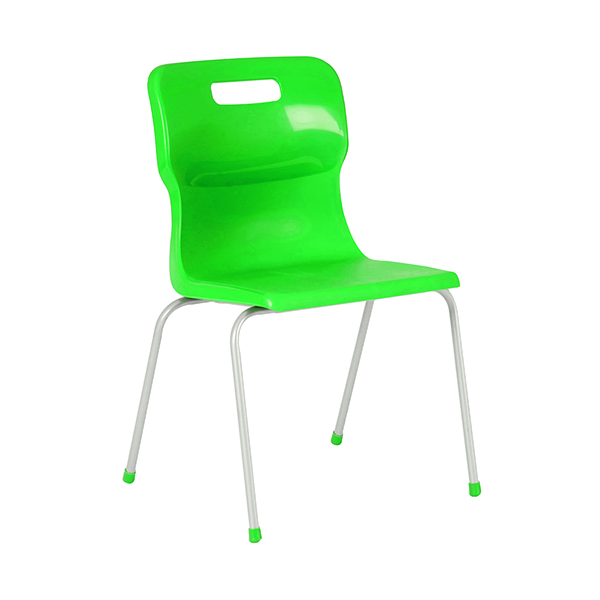 Titan 4 Leg Classroom Chair 497x477x790mm Green KF72191