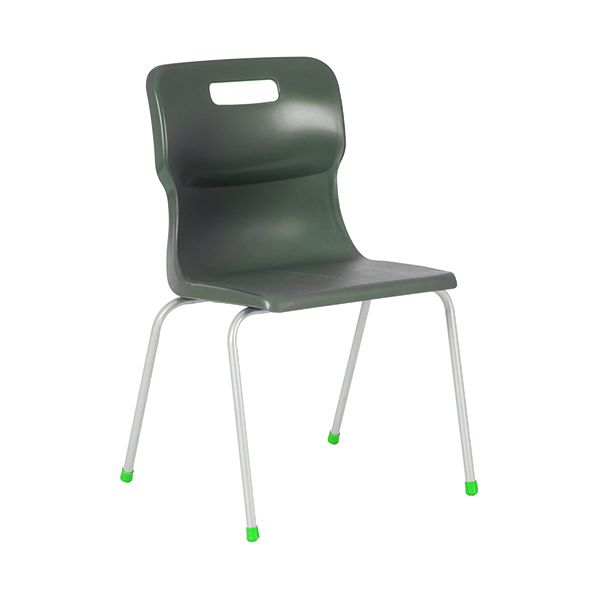 Titan 4 Leg Classroom Chair 497x477x790mm Charcoal KF72192