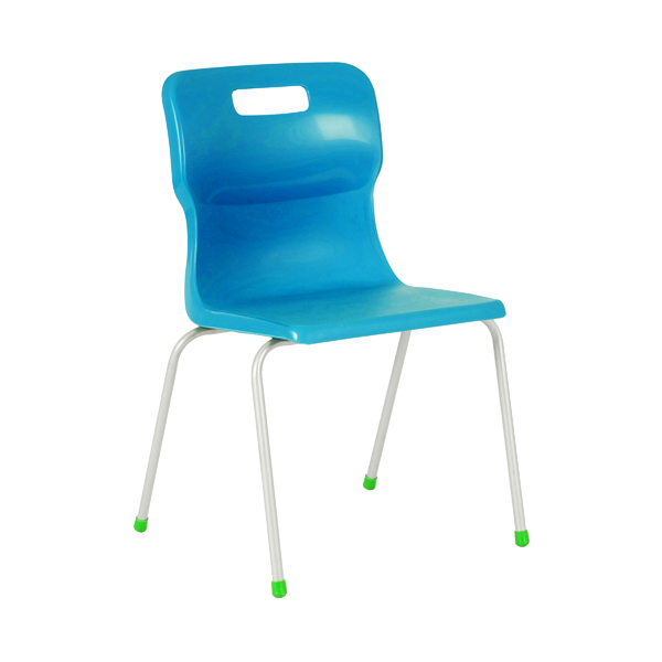 Titan 4 Leg Classroom Chair 497x495x820mm Blue KF72195