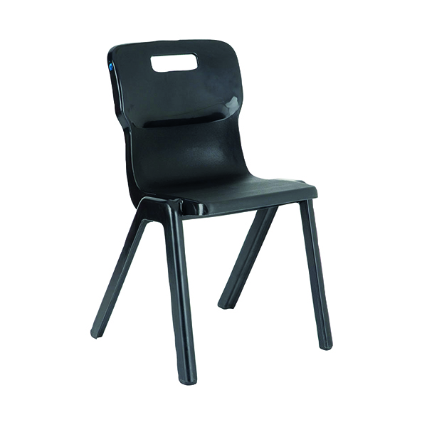 Titan One Piece Classroom Chair 480x486x799mm Charcoal (Pack of 10) KF838702