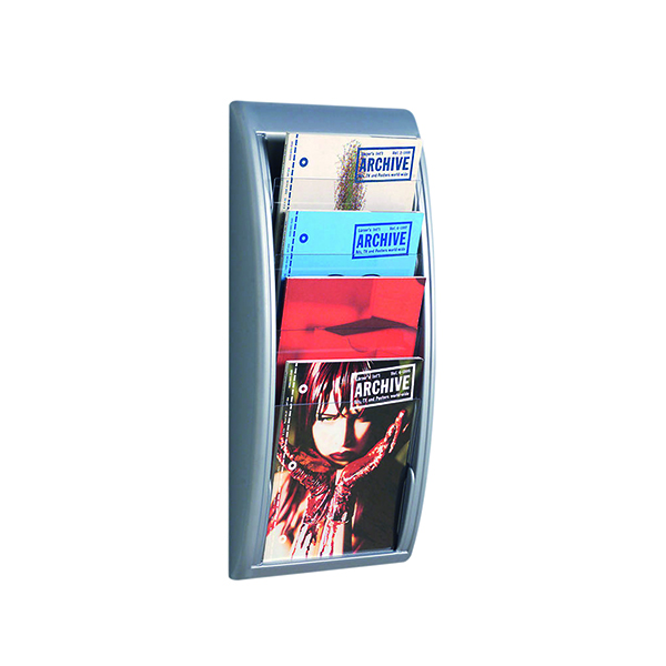 Fast Paper Quick Fit System Wall Display 4xA4 Silver 4061.35