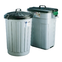 Addis Dustbin Round 90 Litre Grey With Black Lid AG813411