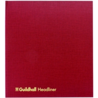 Guildhall Headliner Account Book Casebound 298x273mm 21 Cash Columns 80 Pages Red 48/21Z