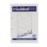 Guildhall A4 Ruled Account Pad with 6 Cash Columns and 60 Pages White GP6Z