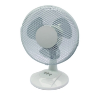 ValueX 9 Inch/229mm Tilting Oscillating 3 Speed Desk Fan White - 43910