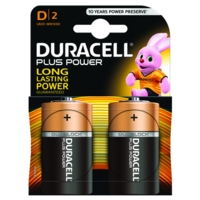 Duracell Plus Battery D Pack of 2 (81275443)