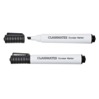 Classmates Drywipe Chisel Markersblack