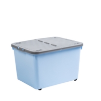 44l Wheel Box Fold Lid Cool Blue Steel