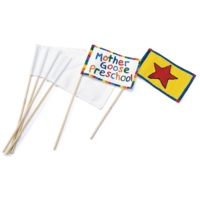 White Canvas Flags Set Of 12