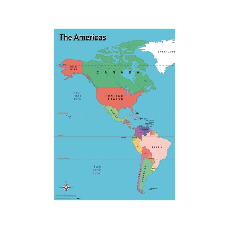 Simple Map Of The Americas