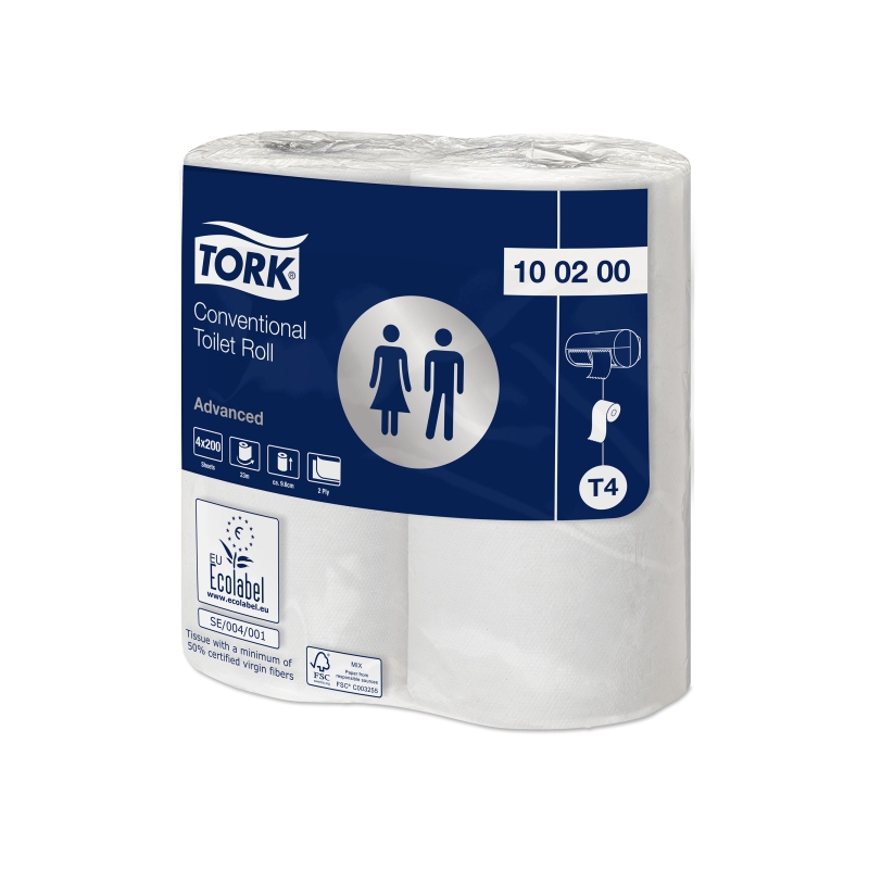 Tork Conv Toilet Roll 2ply 200 Sheet