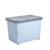 80l Wheel Box Fold Lid Cool Blue Steel
