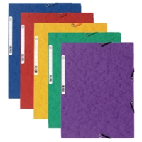 EUROPA 3 Flap Folder Manilla 240x320mm Elasticated 400gsm Assorted (Pack 10) - 55515E