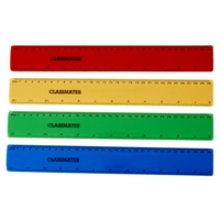 Shatterproof 30cm/mm/in Asst Rulers P100