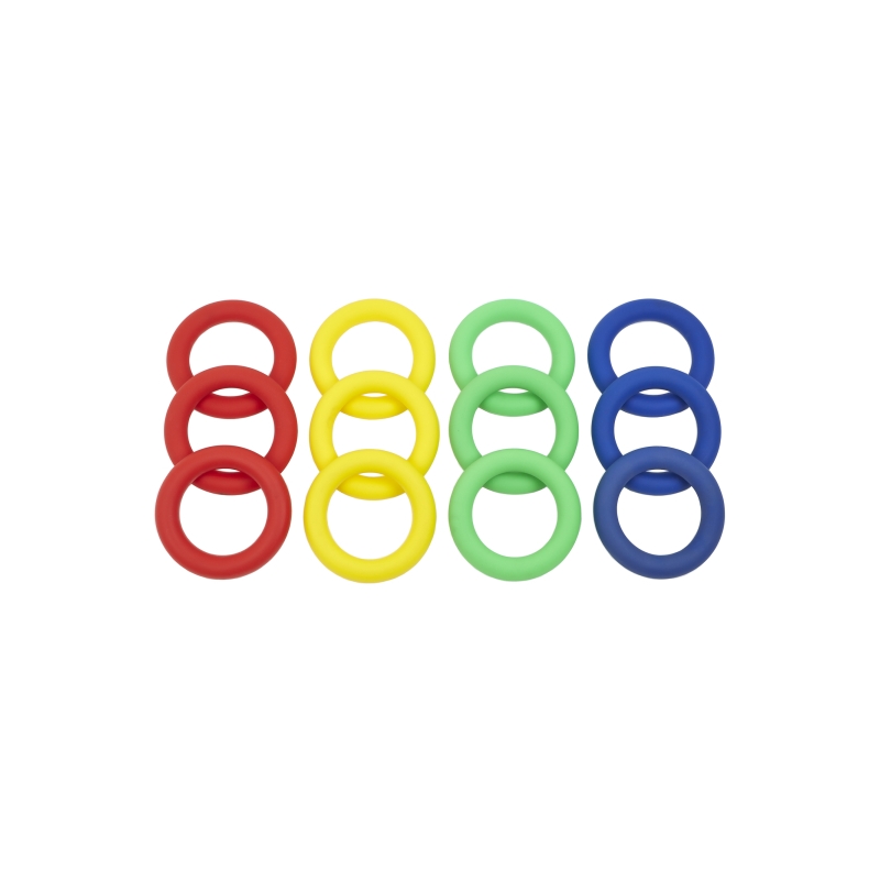 Pvc Ring Pack Of 12 Mixed Colours