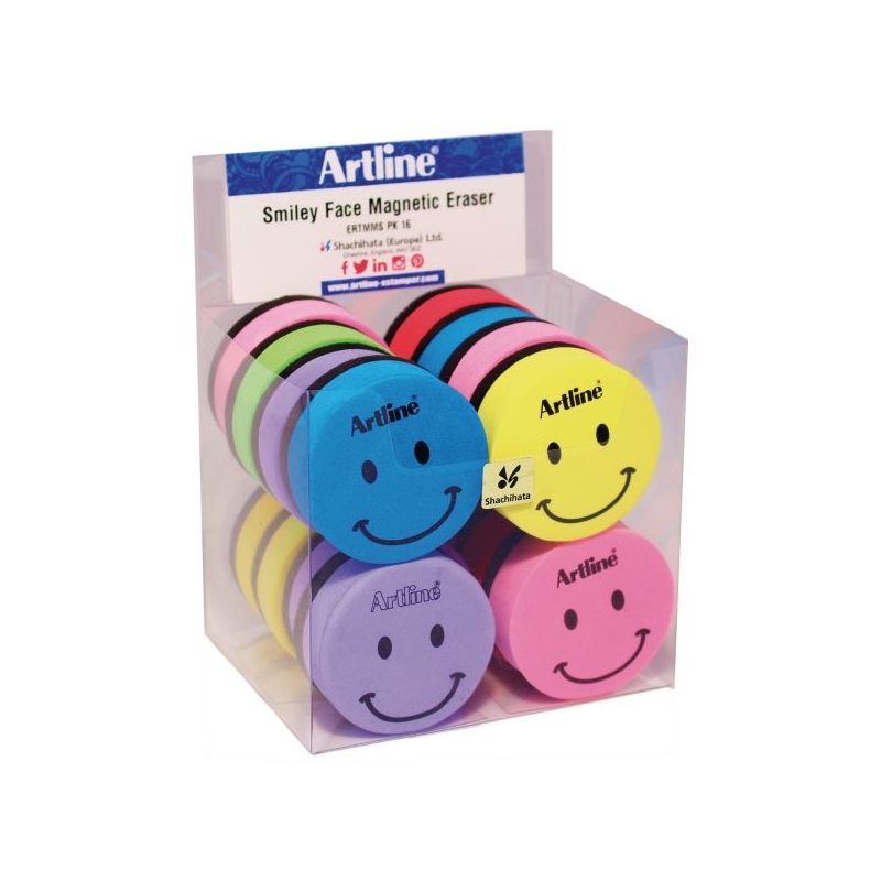 Artline Smiley Face Erasers Pack 16