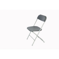 Straight Back Folding Chair Grey