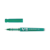 Hi-Tecpoint V5 Refillable Pen Green Pk10