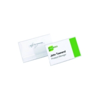 DURABLE (40mm x 75mm) Name Badges with Pin - Pack of