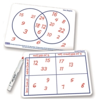 Pupil Venn Carroll Dry Wipe Board Pk30