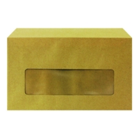 Q-Connect Envelope 89x152mm Pocket Centre Window Gummed 70gsm Manilla (Pack of 1000) KF3431