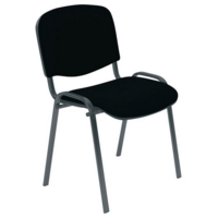 CM  Stack Chair No Arm Blk Blk
