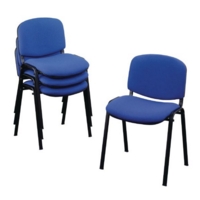 CM  Stack Chair No Arm Blk Red