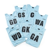 Mitre Netball Bib Sky upto38in