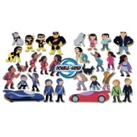 Superheroes Wooden Characters