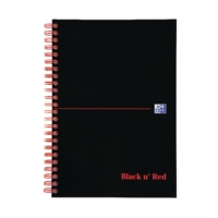 Black n Red (B5) Matt Hardback Wirebound Notebook