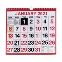 5 Star 2021 Wall Calendar W/Bound MTV