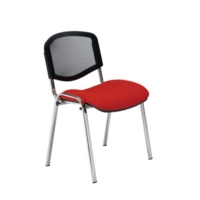 CM Mesh Chair NoArm Chrome Red