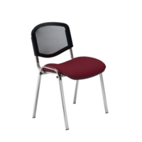 CM Mesh Chair NoArm Chrme Burg