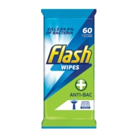 Flash Antibact Wipes Pk60 0706065