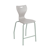 En High Chair 660mm Silver Grey Frm Red