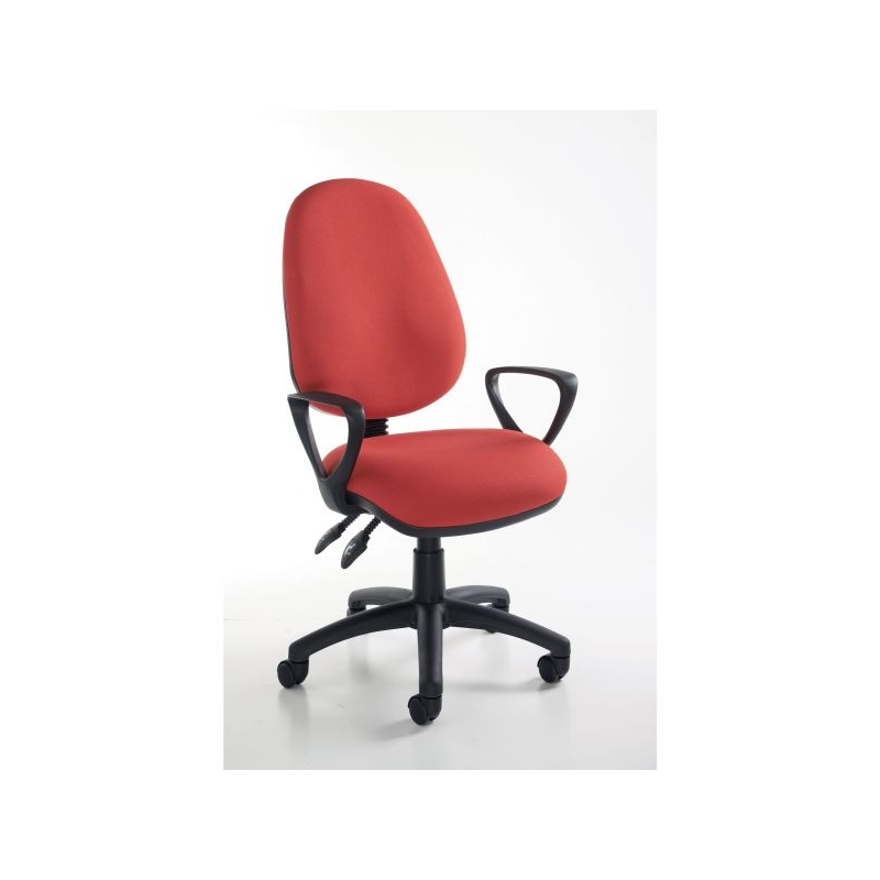 Operator Chair Fixed Arms Blue