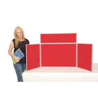 4Panel Lscape Desk TopScrn Red