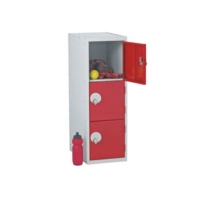 Low Three Door Locker Red