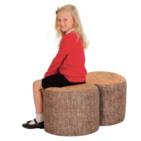 Tree Stump Stool Large Pk2