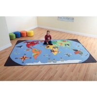 World Map Carpet 2m x 3m