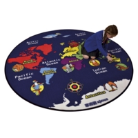 World Map Rug