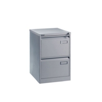 Bisley 2 Drawer Filing Cabinet Silver