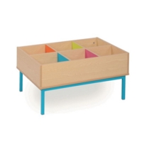 6 Bay Kinderbox With Legs - Orange