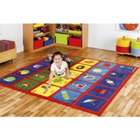 Alphabet Square Carpet