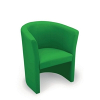 Club Tub Chair Faux Leather Brown