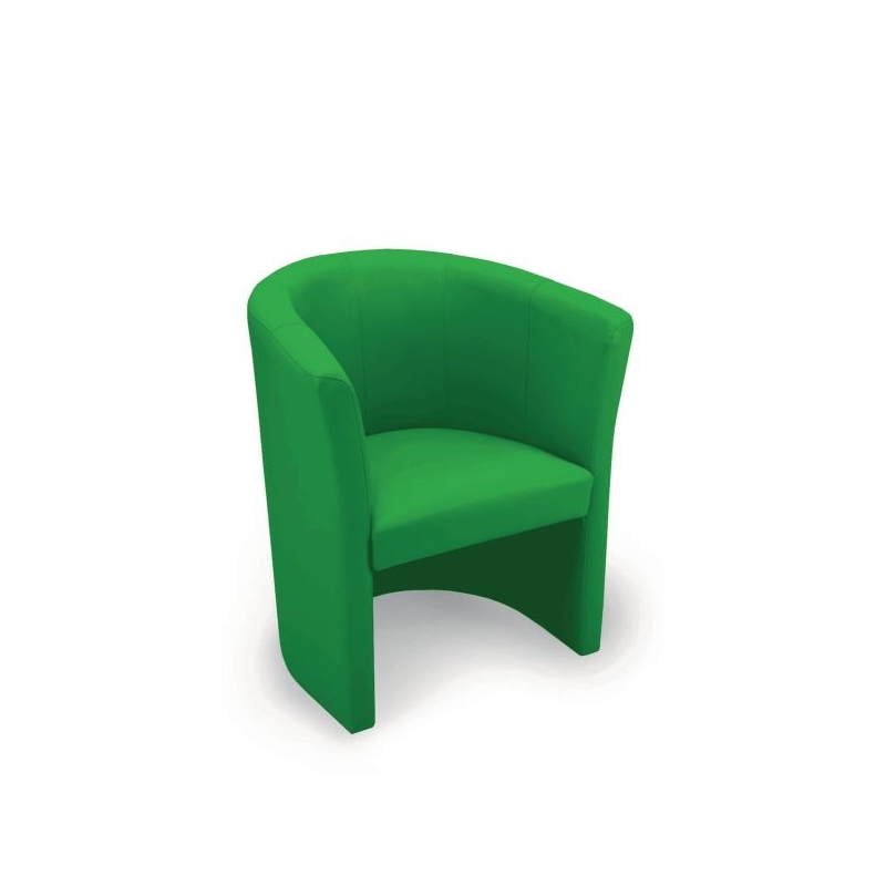 Club Tub Chair Faux Leather Lime